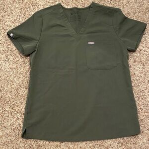Womens Moss Catarina One-Pocket Scrub Top